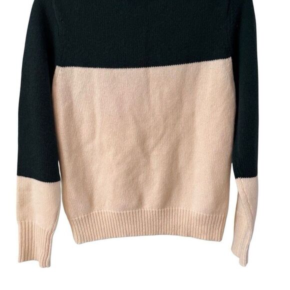 G/FORE Women’s 100% Lambswool Turtleneck Sweater Green White Colorblock Medium - Picture 5 of 9